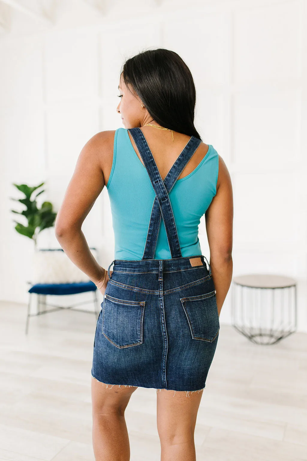 Agnes Denim Overall Dress-- Use the code SPRINGJB for 20% off!