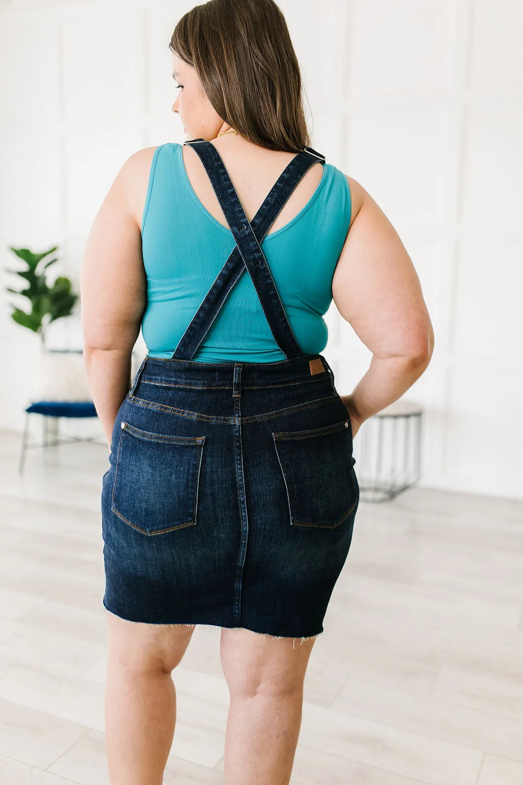 Agnes Denim Overall Dress-- Use the code SPRINGJB for 20% off!