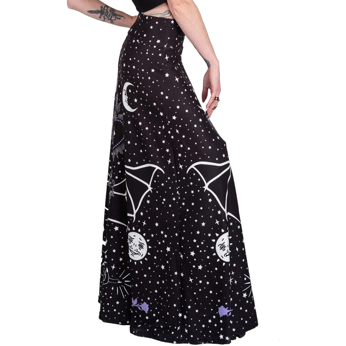 All Seeing Bat Eye Magick Maxi Skirt