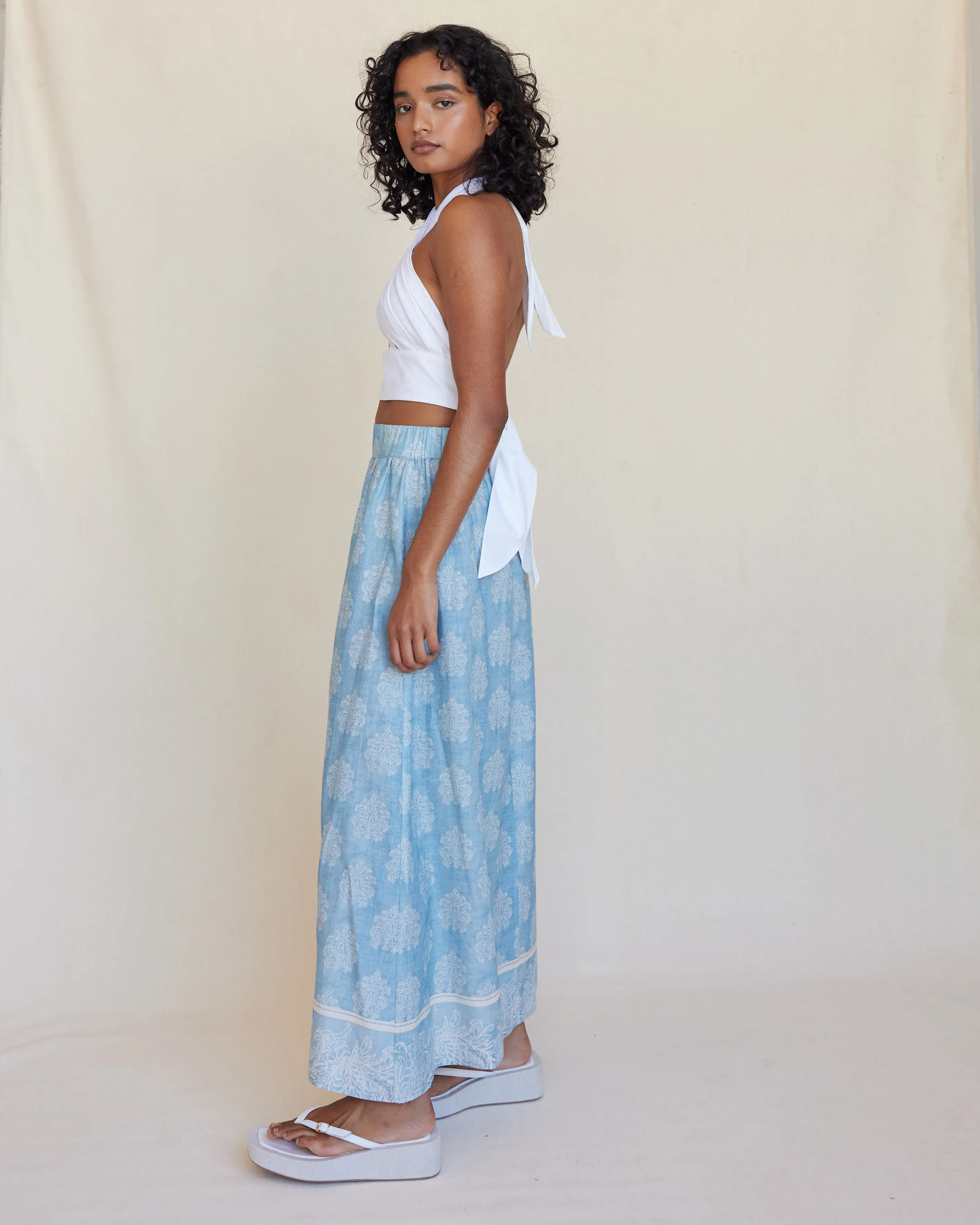 Anjali Linen Maxi Skirt