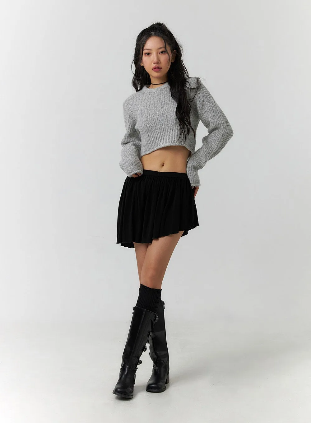 Asymmetrical Frill Mini Skirt CF405