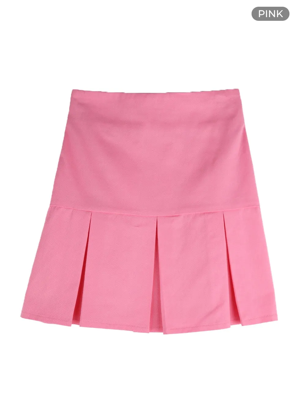 Basic Cotton Pleated Mini Skirt IM406