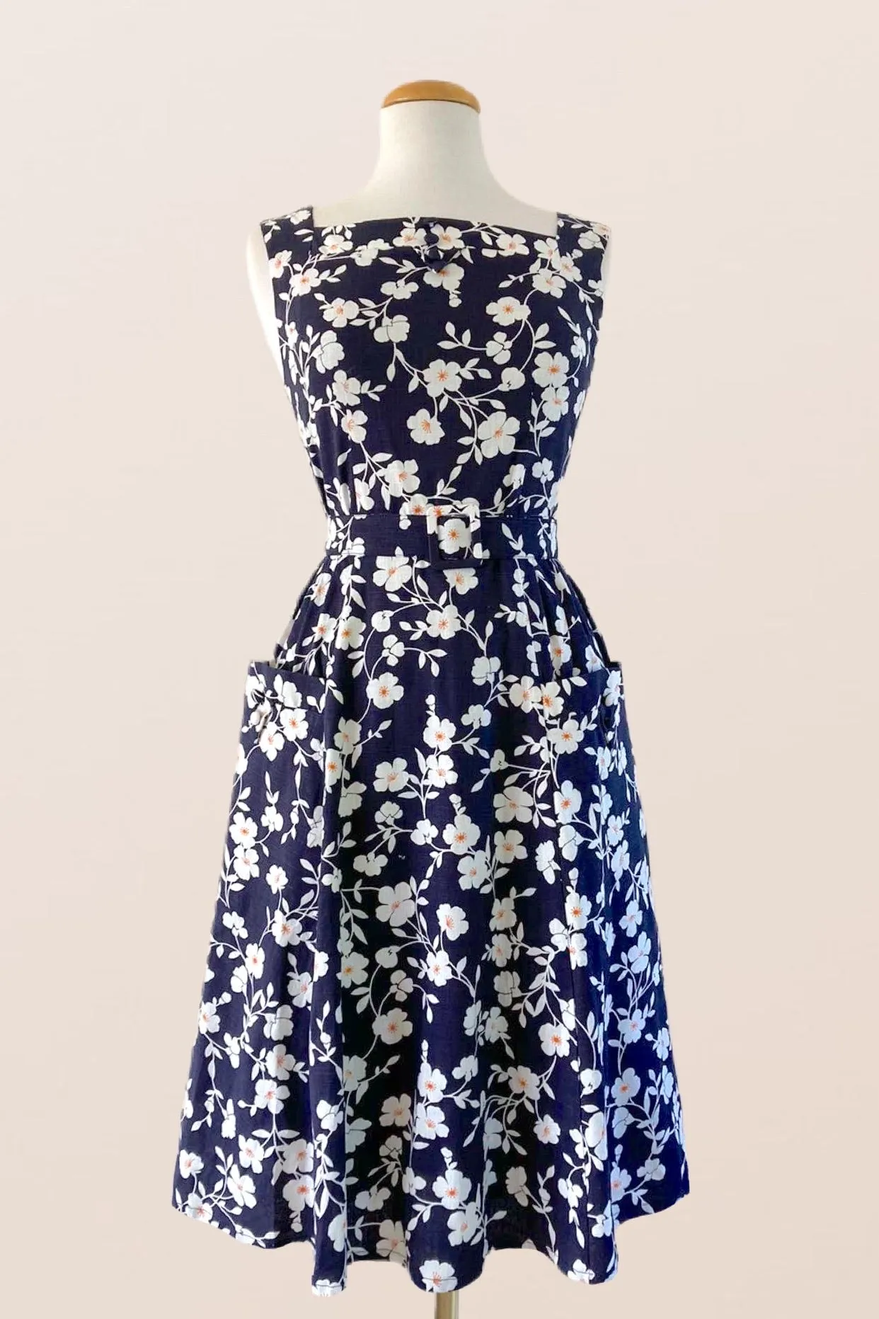 Bee Navy & White Floral Dress