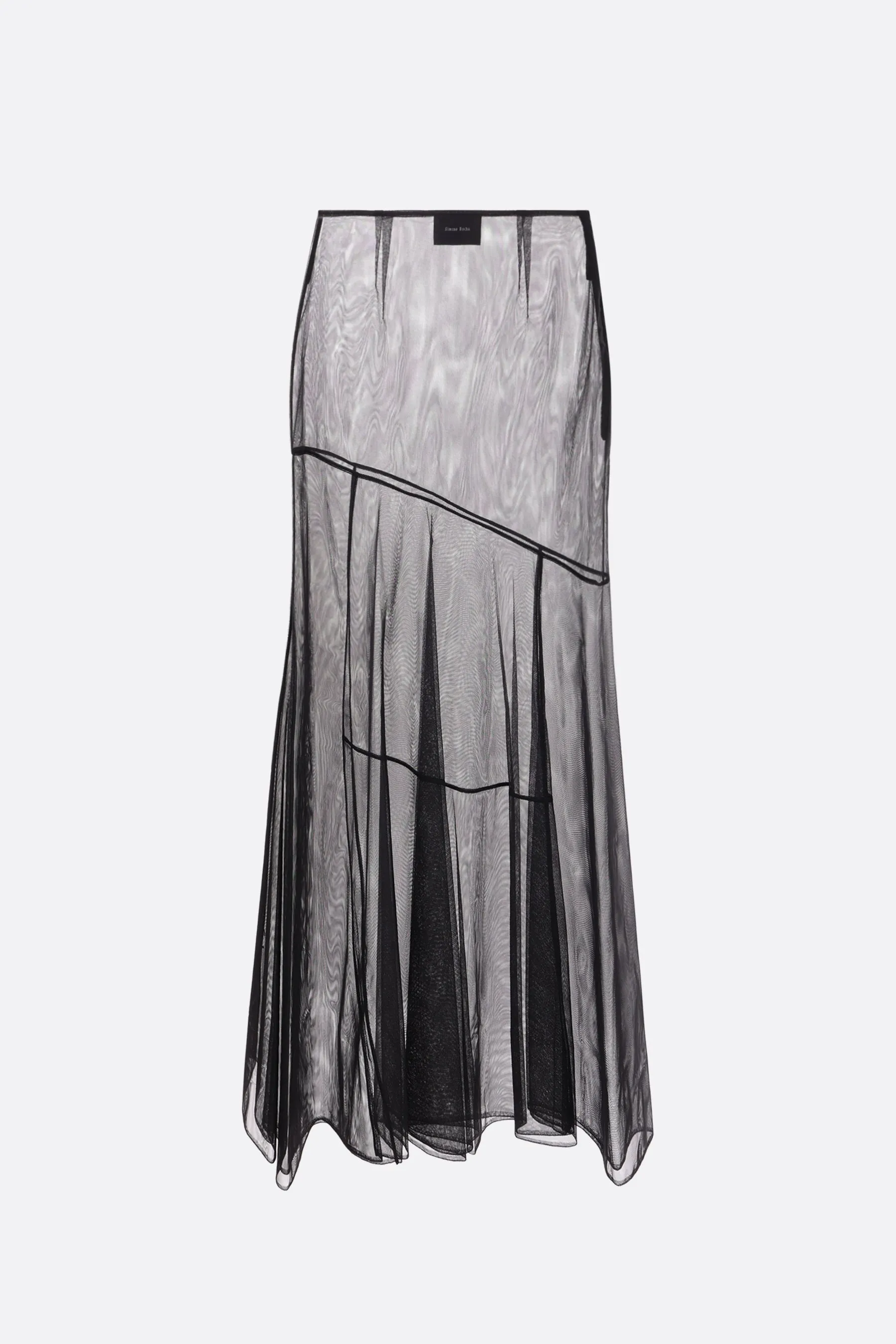 Bias Cut tulle midi skirt