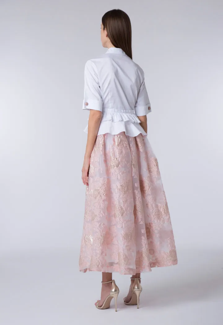 Blush Jacquard Skirt