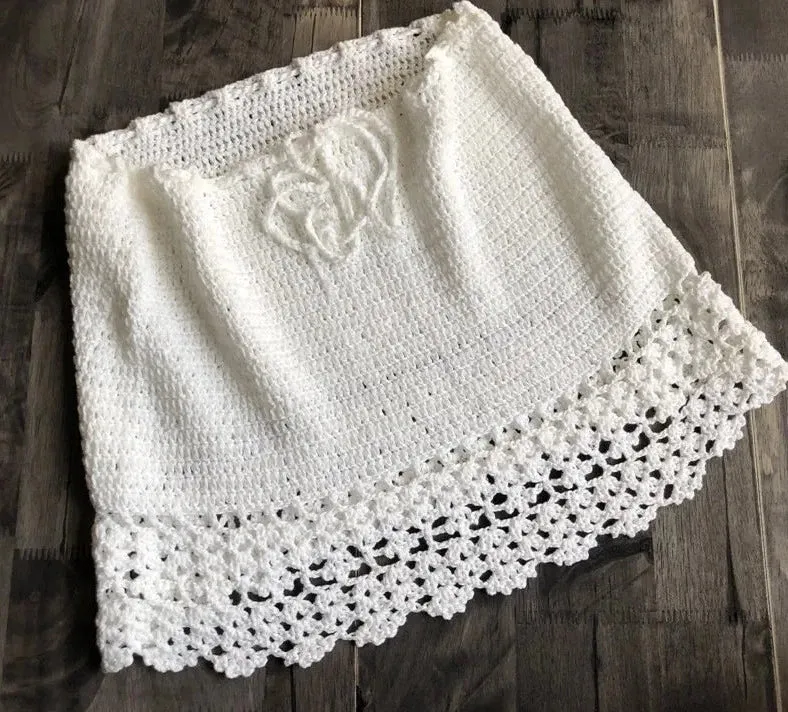 Boho Breeze Handmade Crochet Mini Skirt