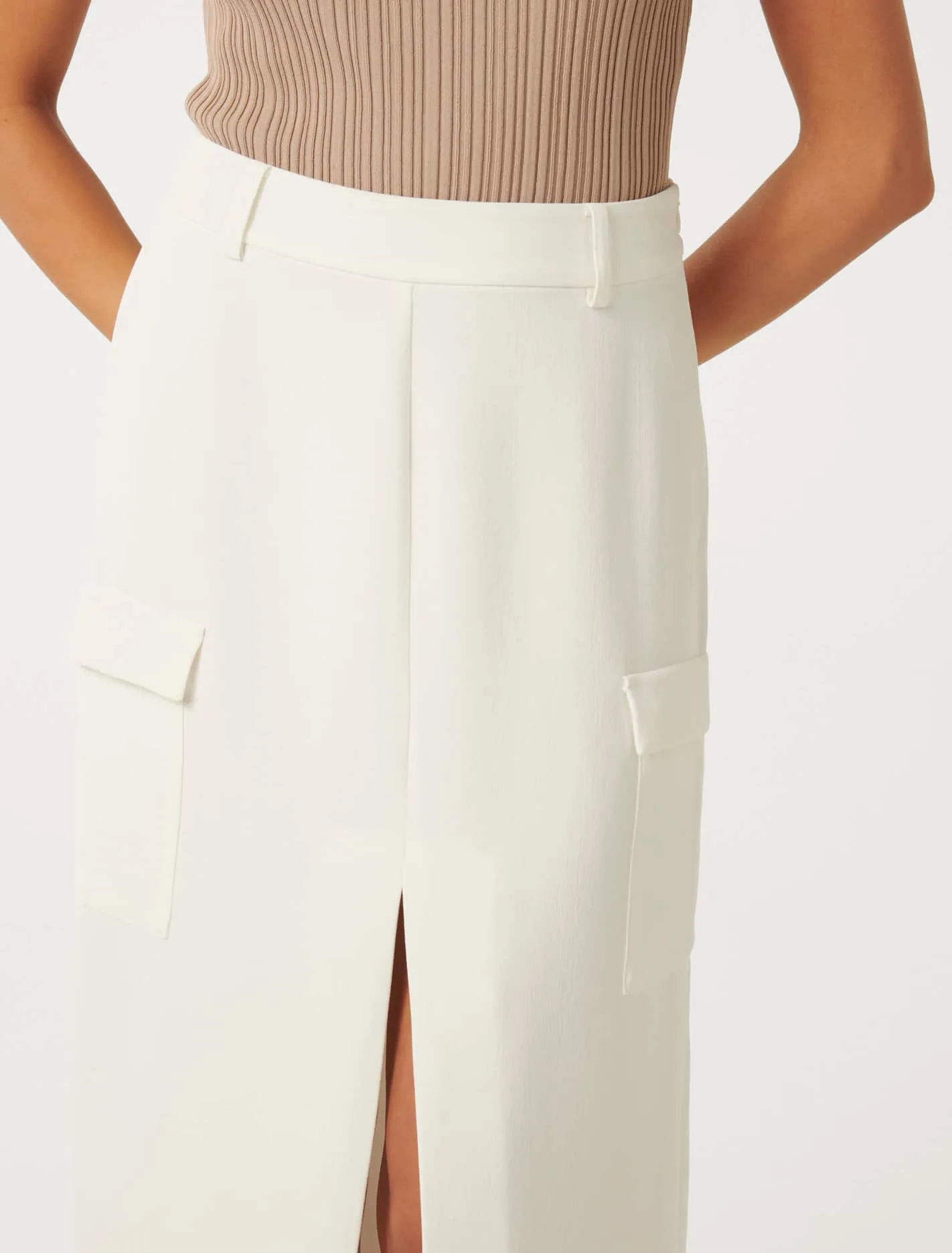 Carly Petite Cargo Midi Skirt