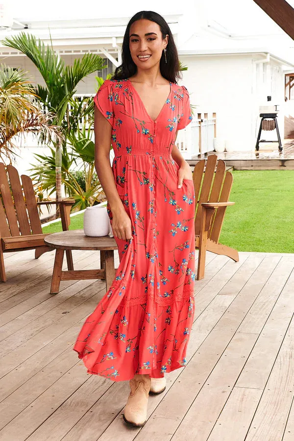 Carmen Maxi Dress Babylon Flower print