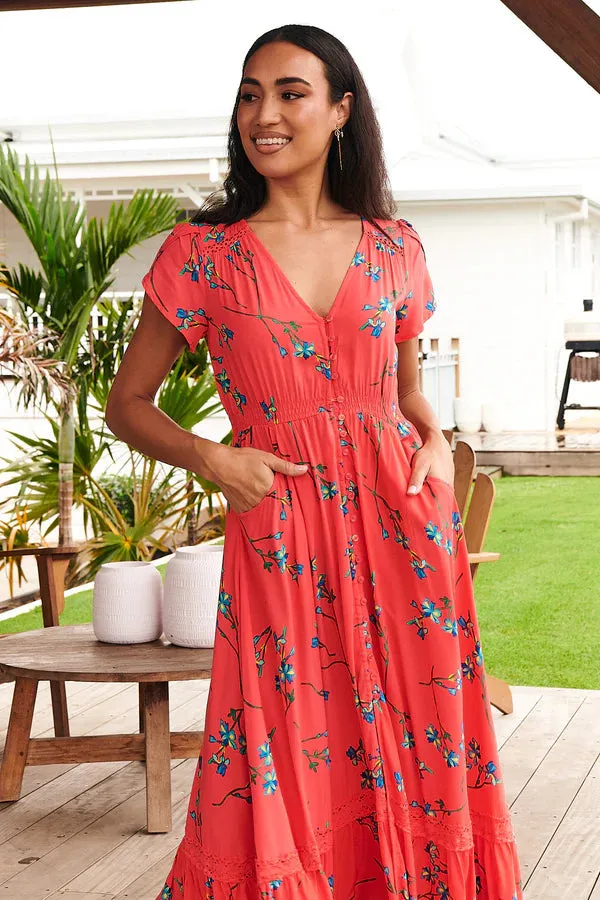 Carmen Maxi Dress Babylon Flower print