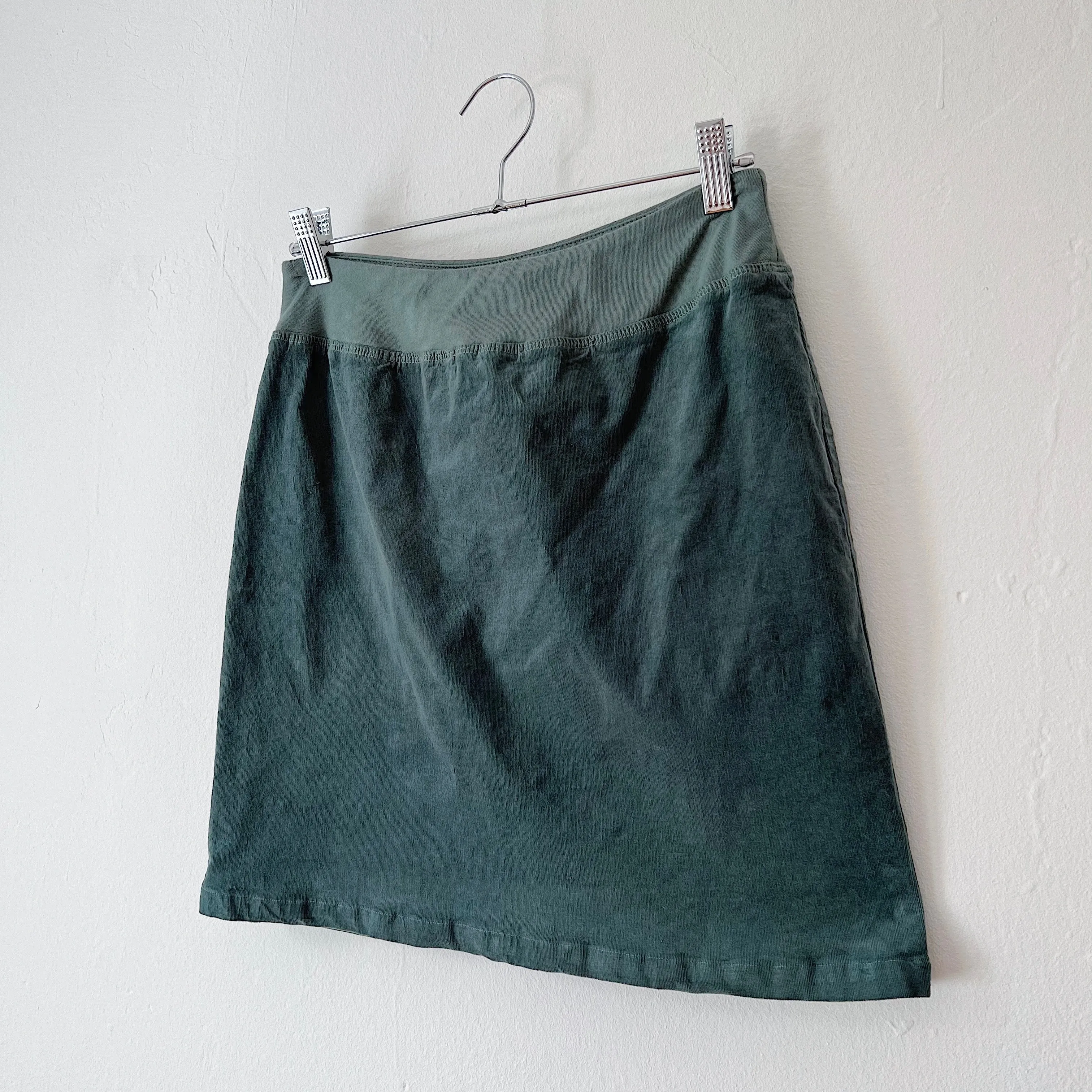 Cut Loose | Pinwheel Corduroy Walking Mini Skirt in Myrtle