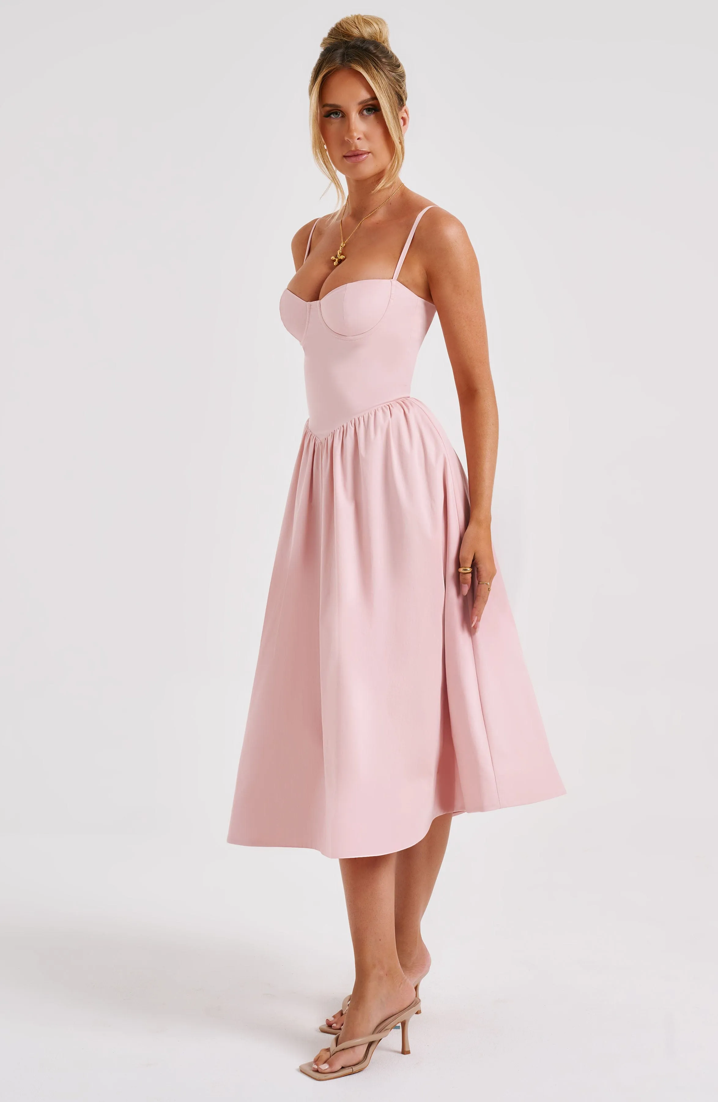 Daisey Midi Dress - Blush