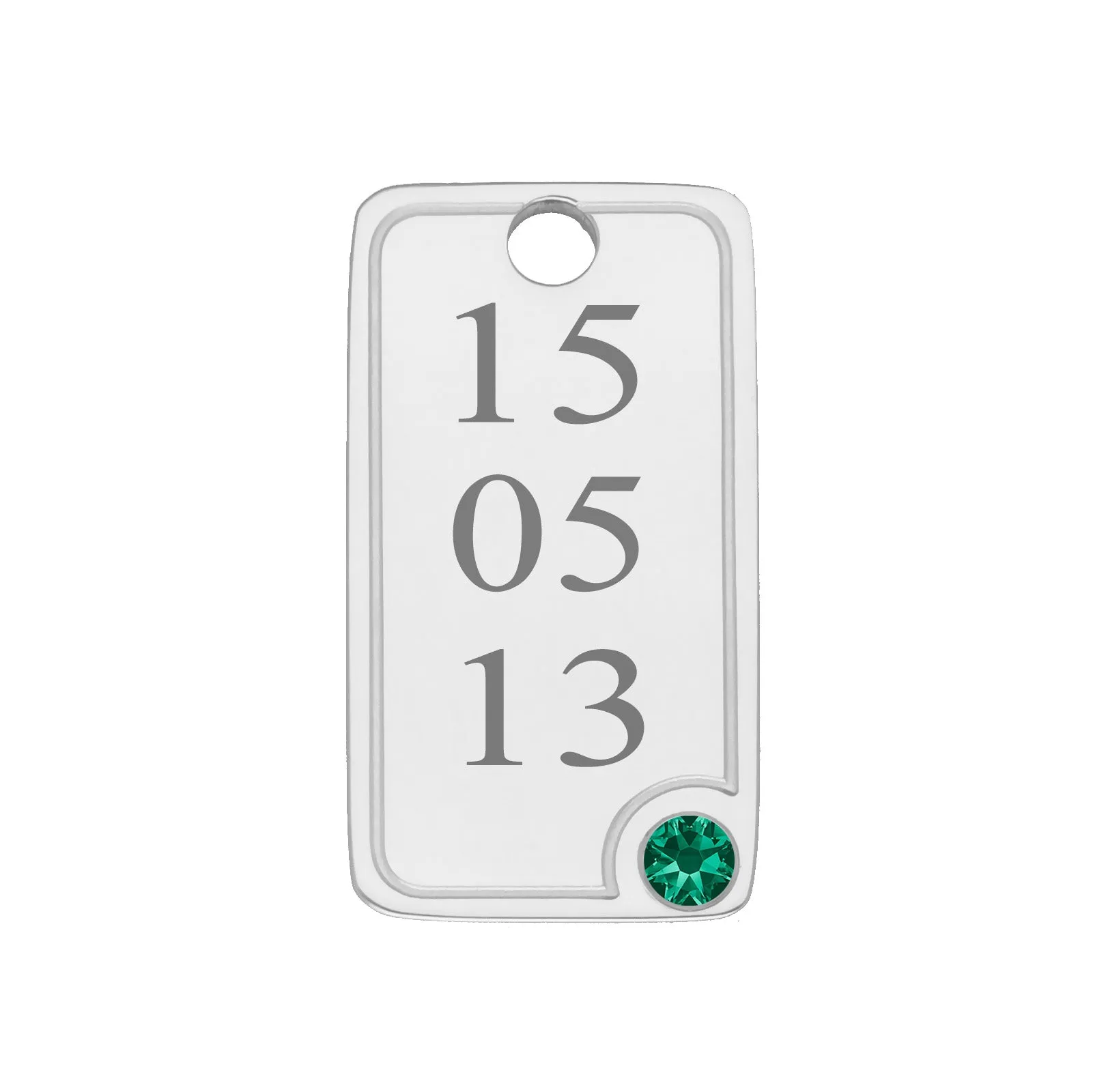 Date tag silver