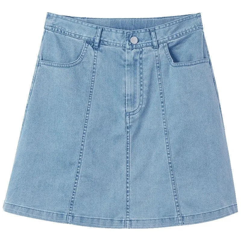 Denim Embroidery Mini Skirt