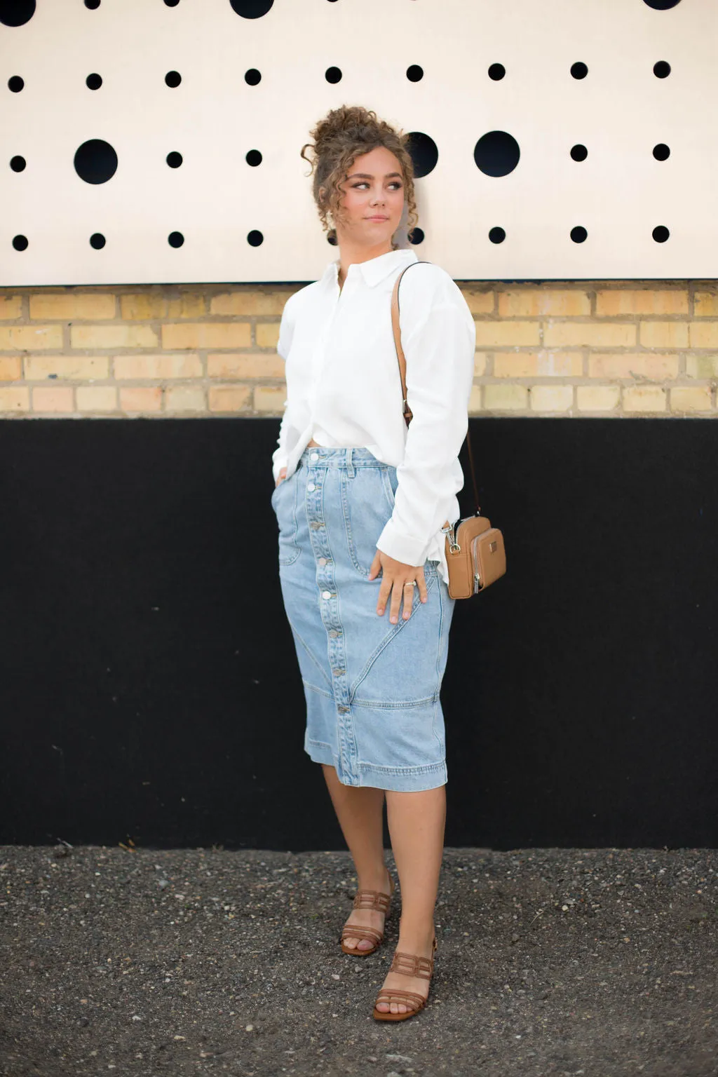 Denim Midi Skirt