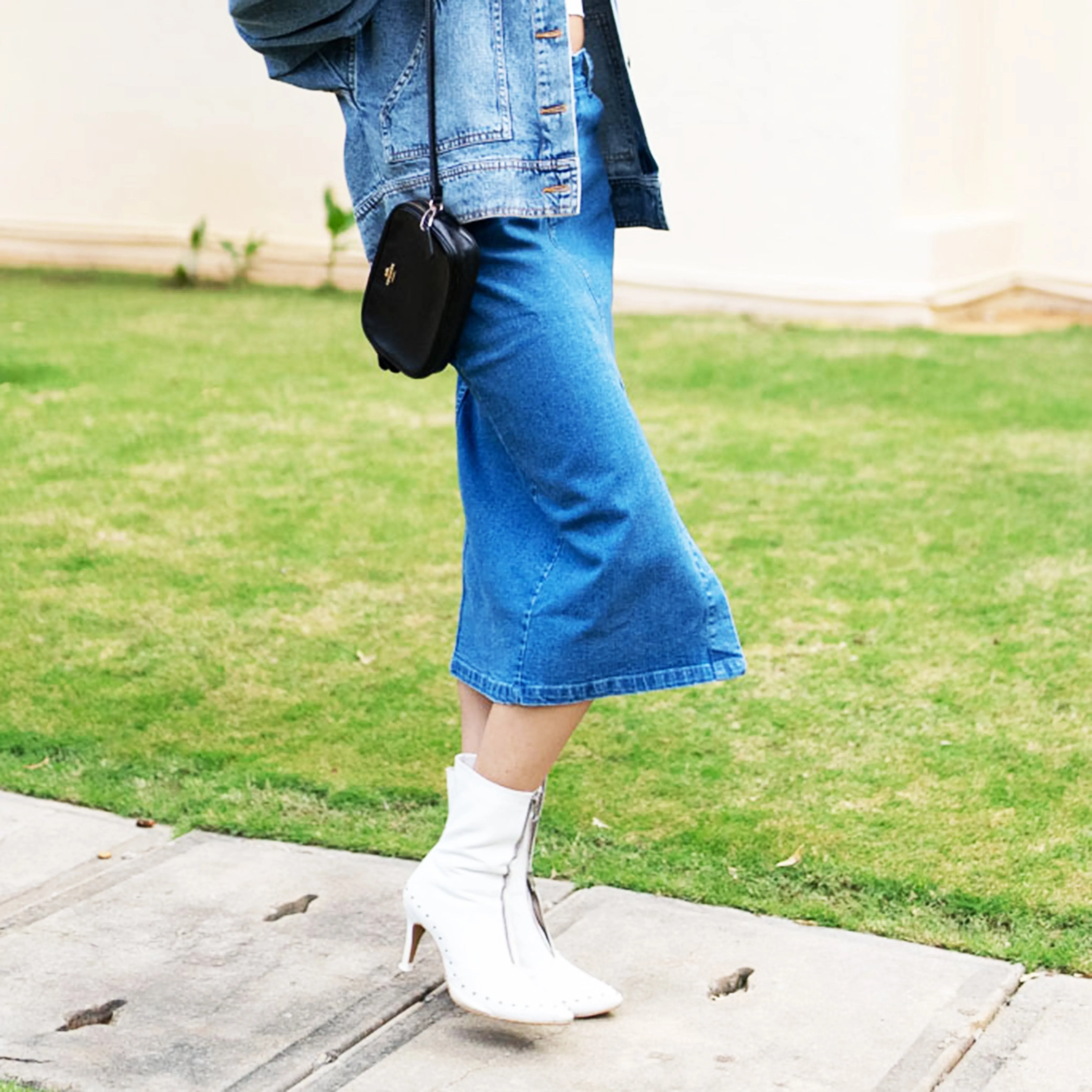 Denim Skirt Combo