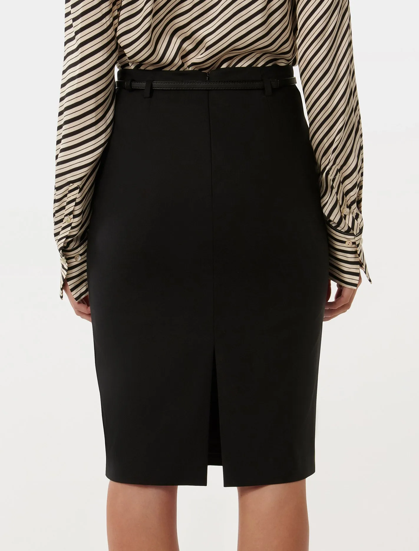 Dina Belted Pencil Skirt