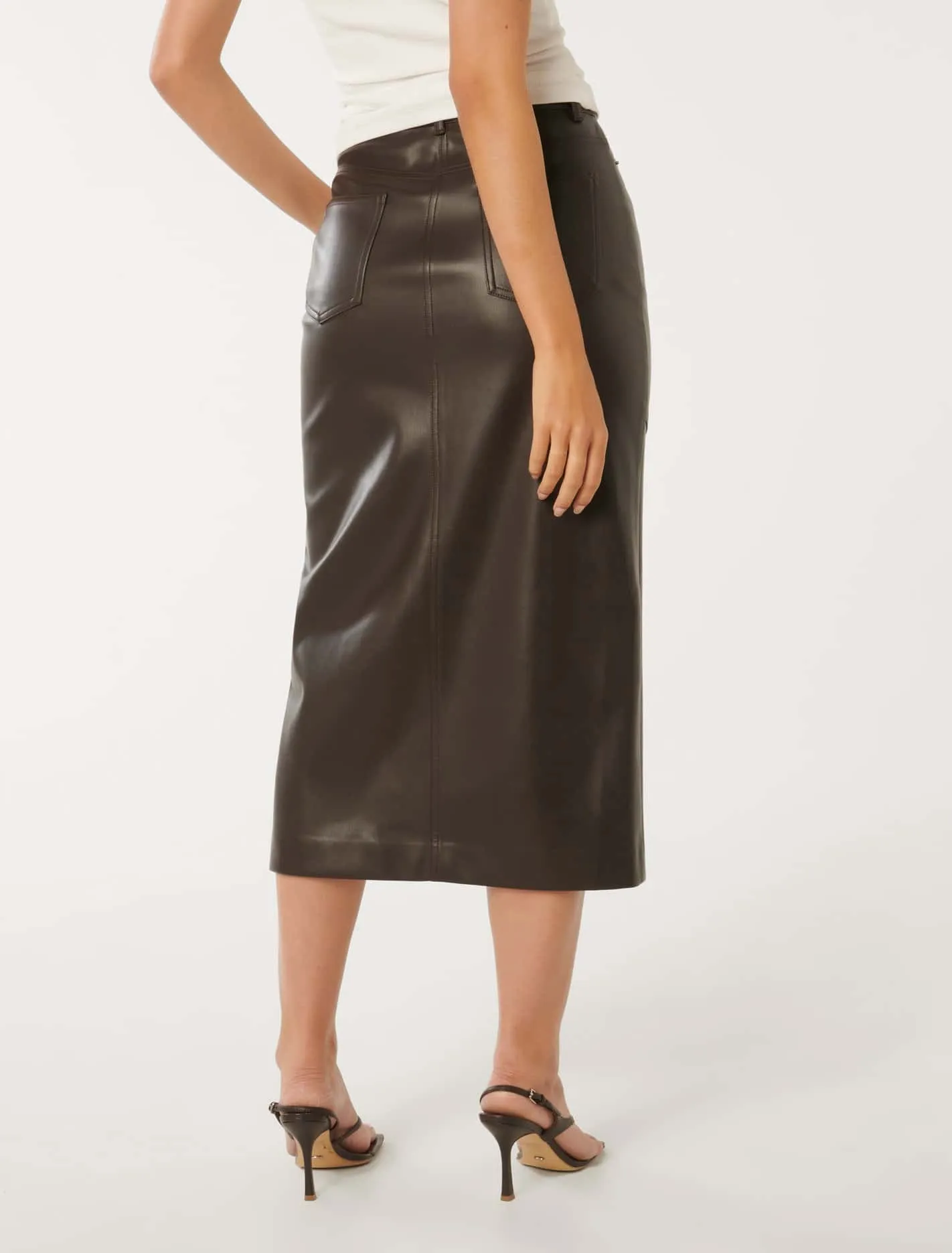 Elodie Vegan Leather Midaxi Skirt