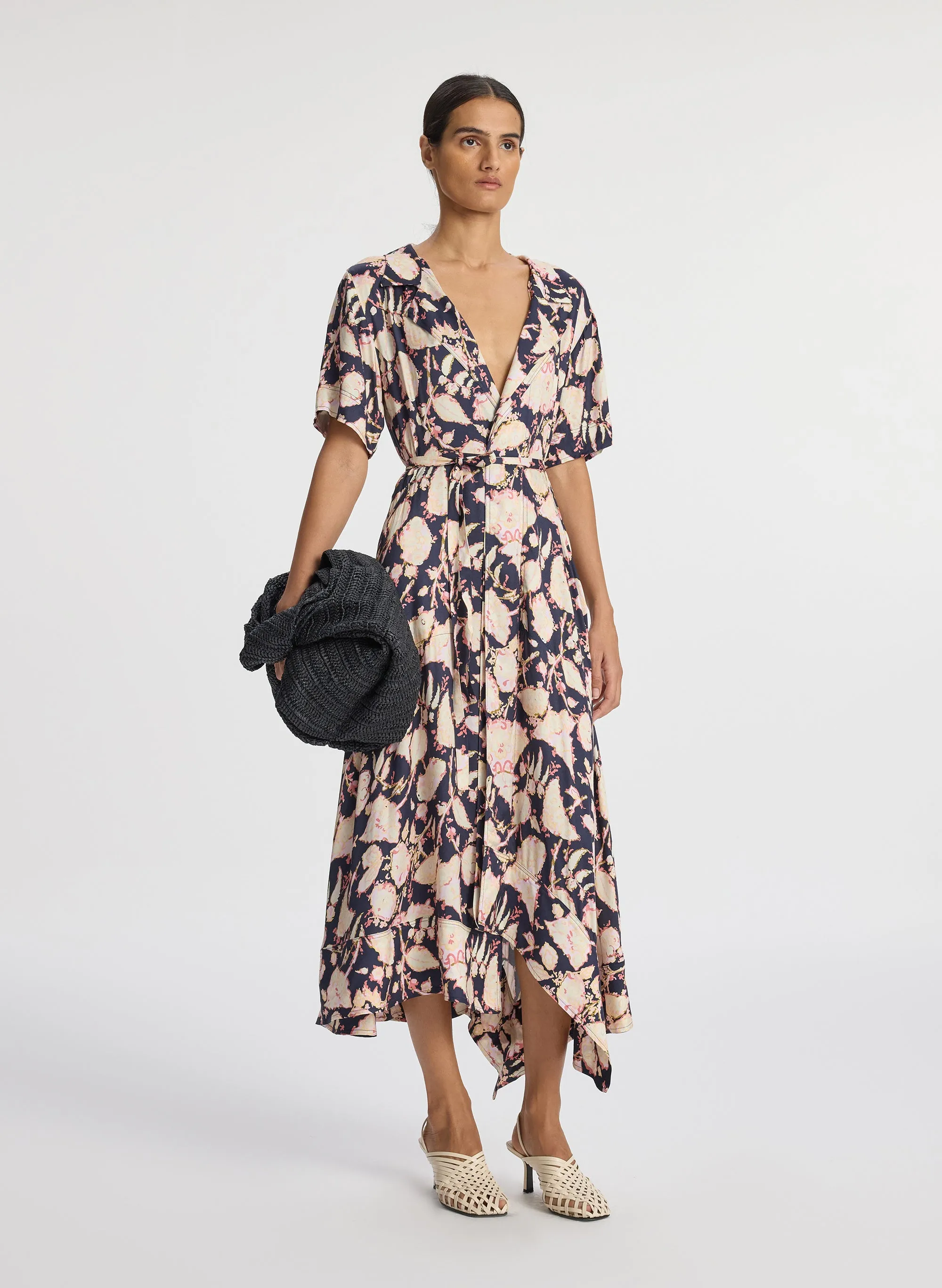 Emery Midi Wrap Dress