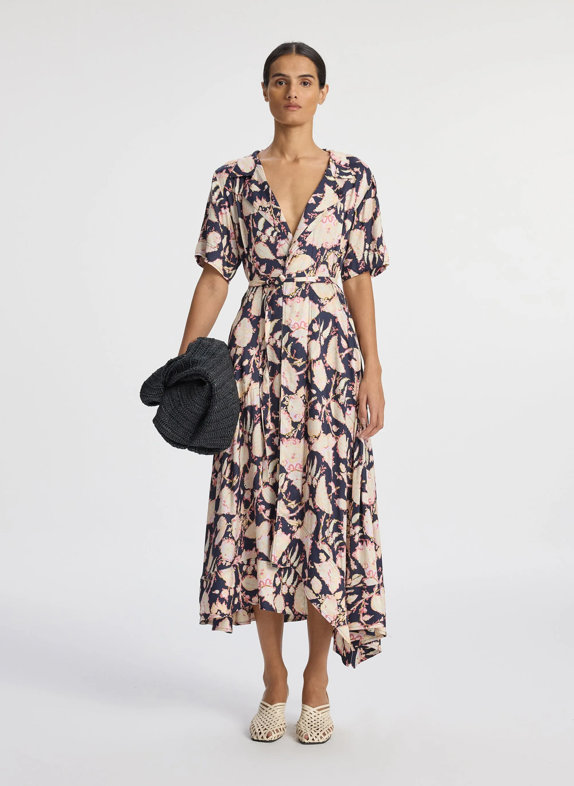 Emery Midi Wrap Dress