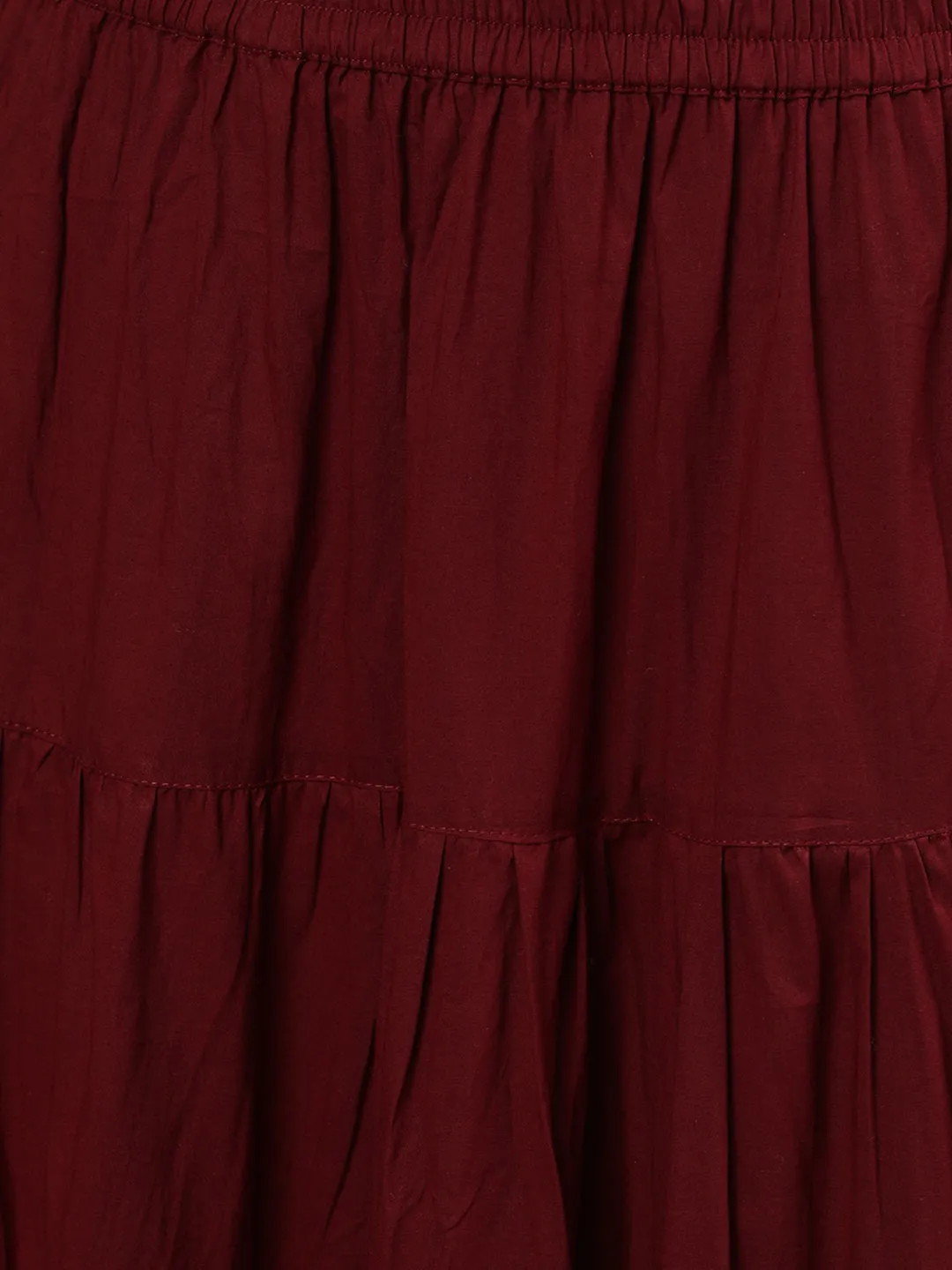 Ethereal Rosewood Kurta & Skirt Set