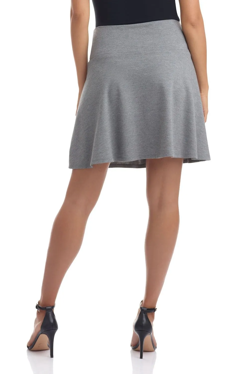 Fit-And-Flare Skirt with Wide Waistband