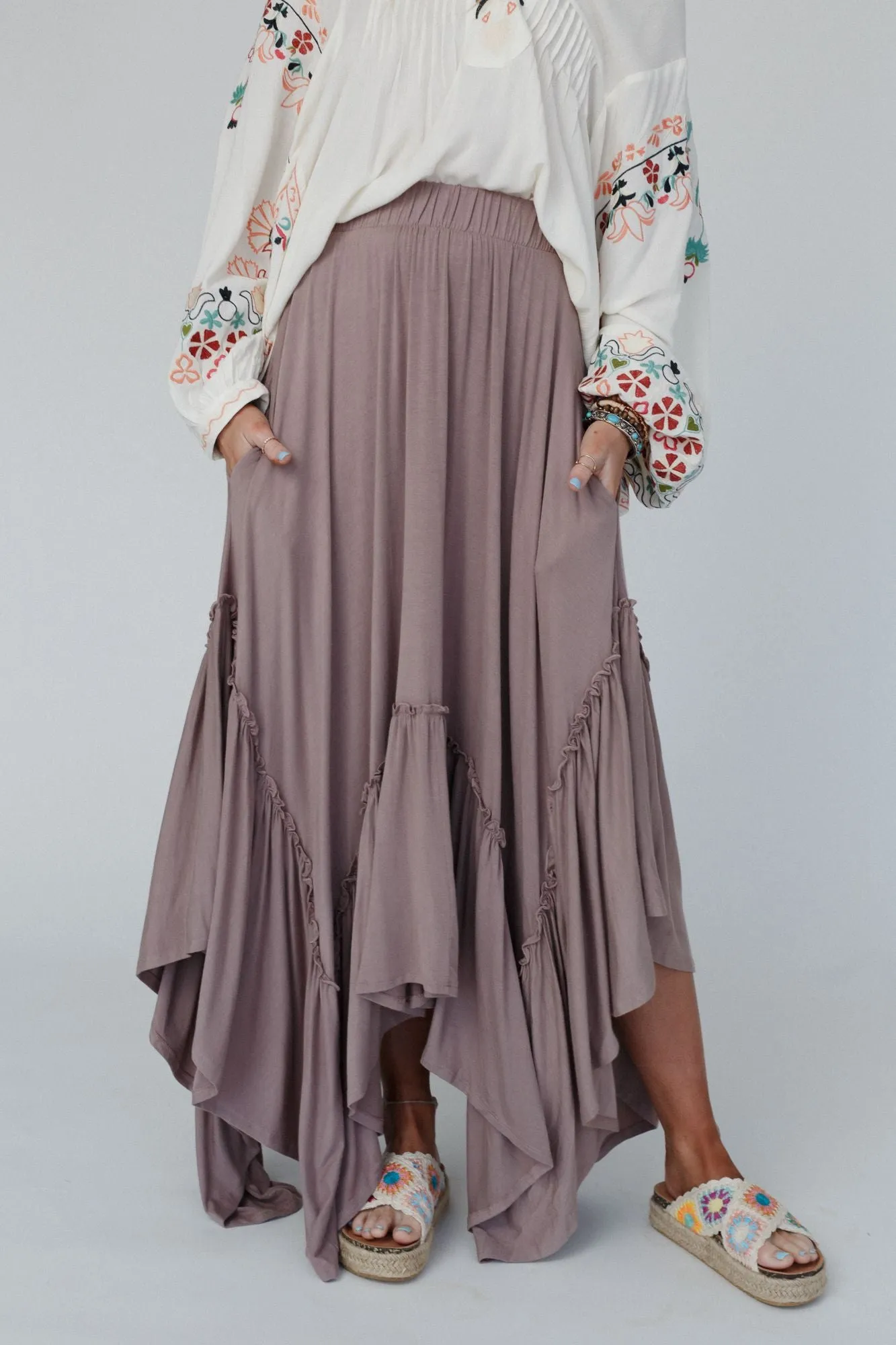 Forever Beauty Maxi Skirt - Mushroom