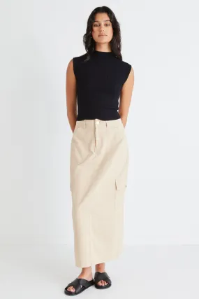 Frank Stone Cotton Utility Midi Skirt