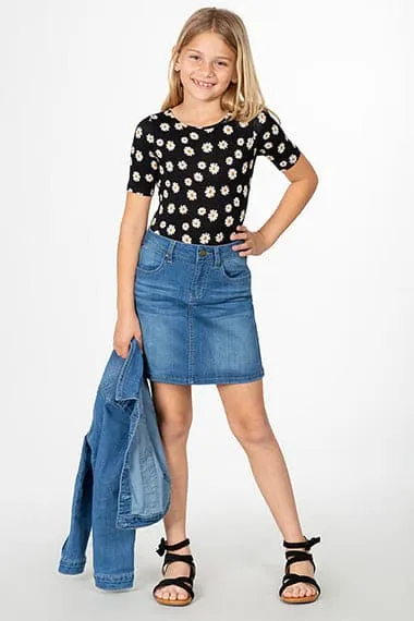 Girls Denim Skirt