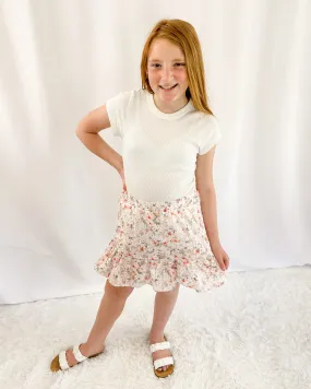 Girl's Eyelet Embroidered Skirt