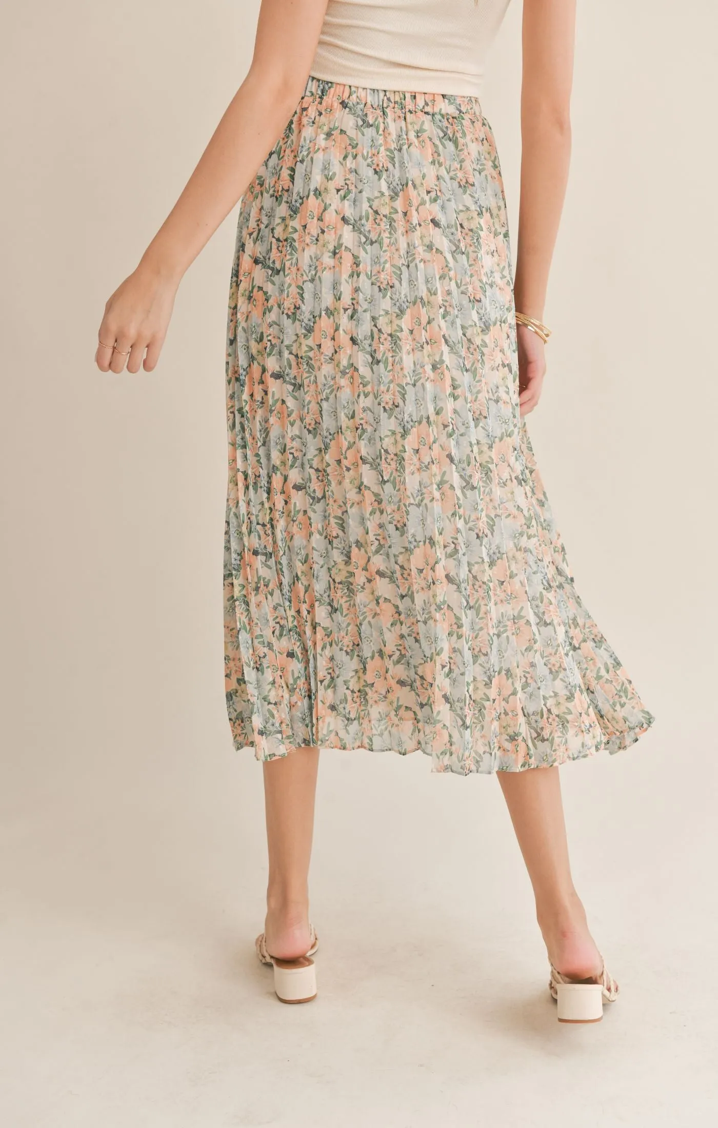 Green Thumbs Pleated Skirt