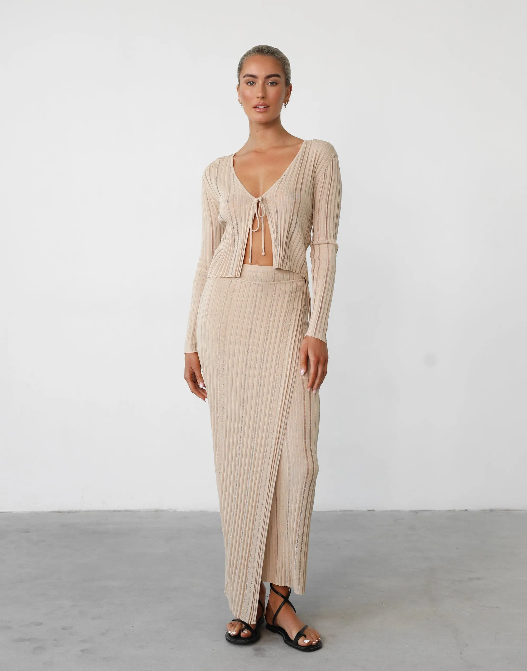 Krystelle Maxi Skirt (Beige)