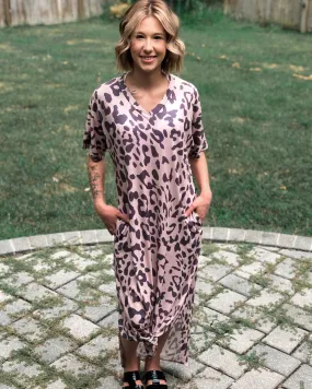 Leopard Maxi Dress with Slits