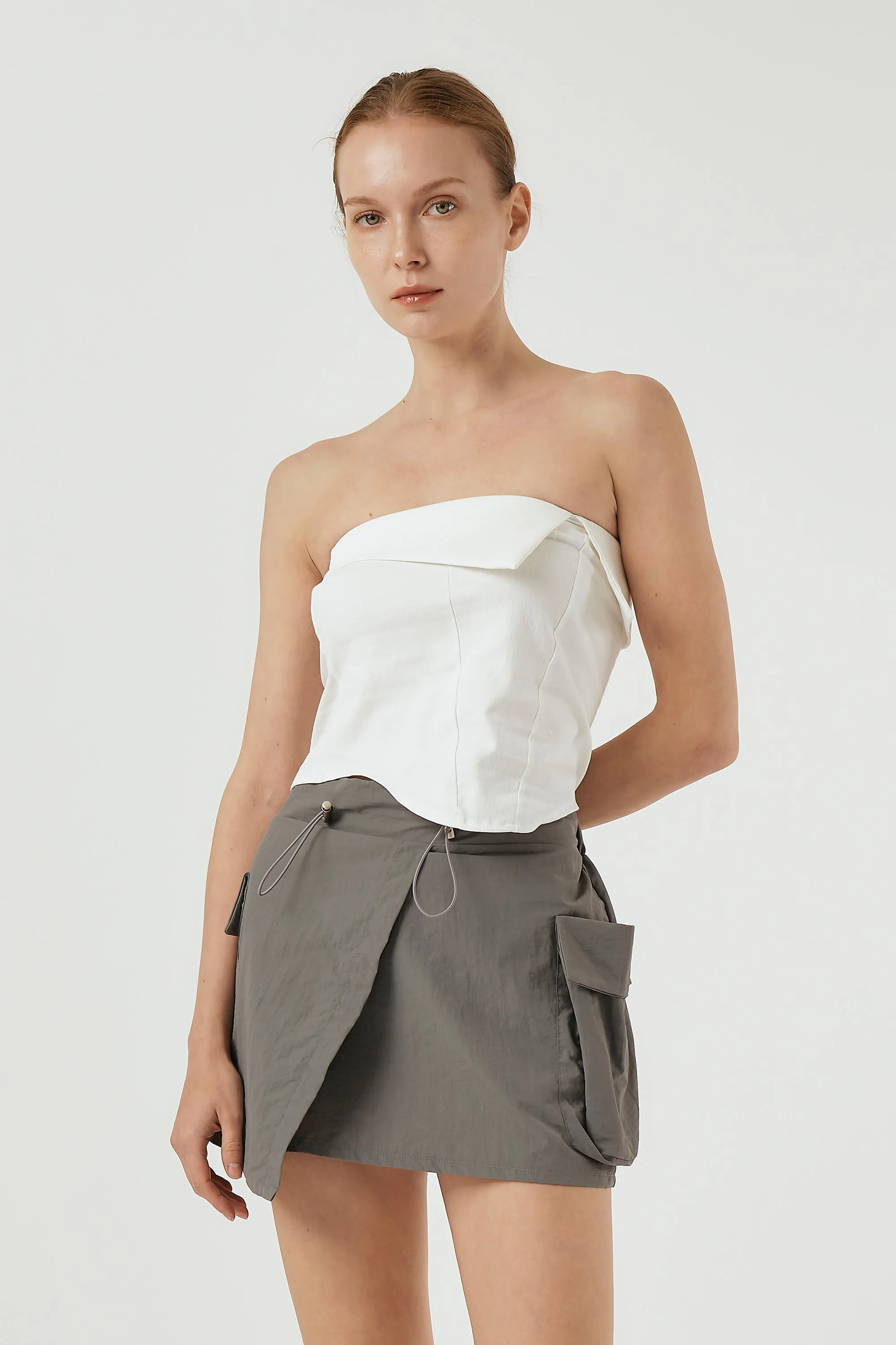 Lily Wrap Effect Cargo Skirt