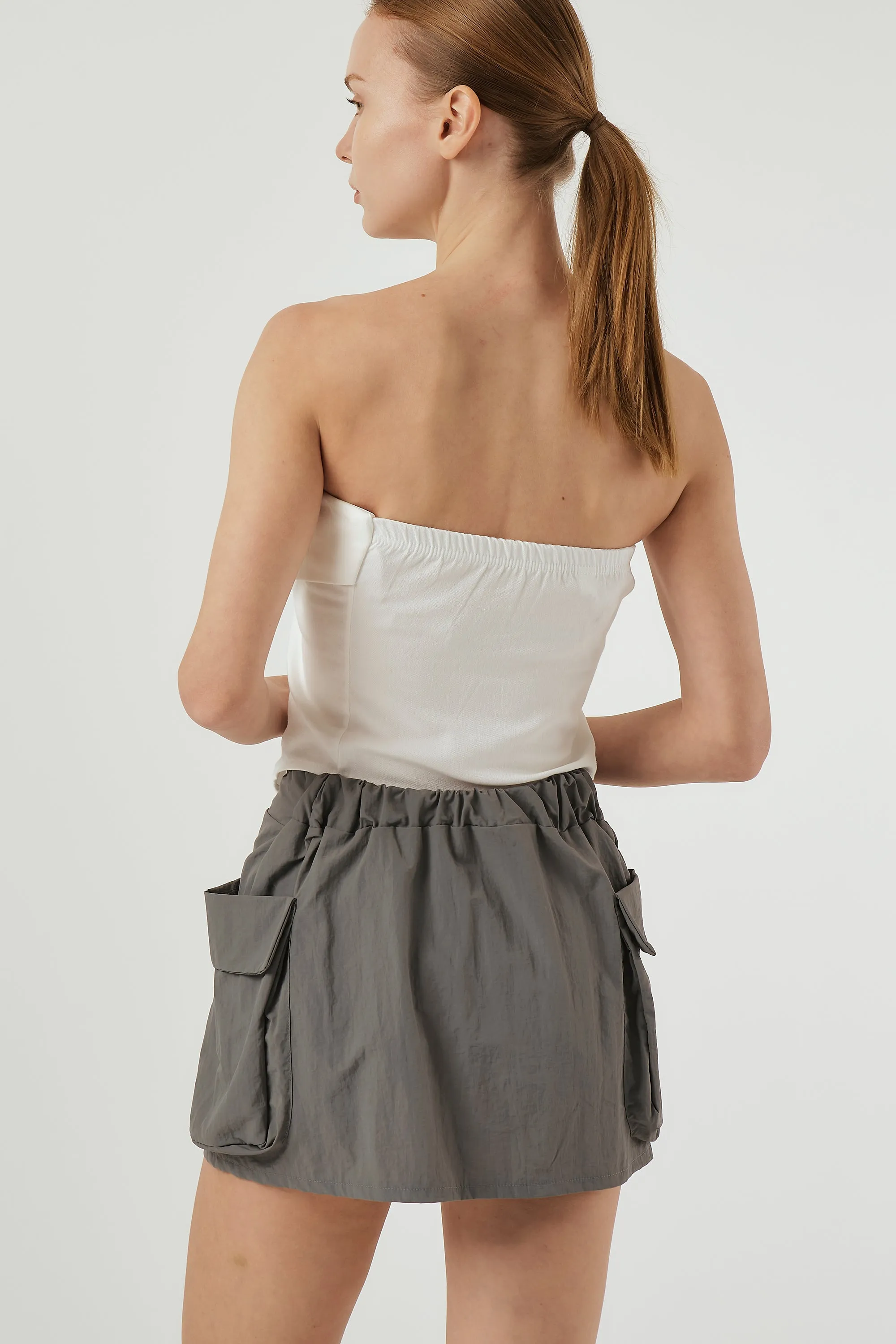 Lily Wrap Effect Cargo Skirt