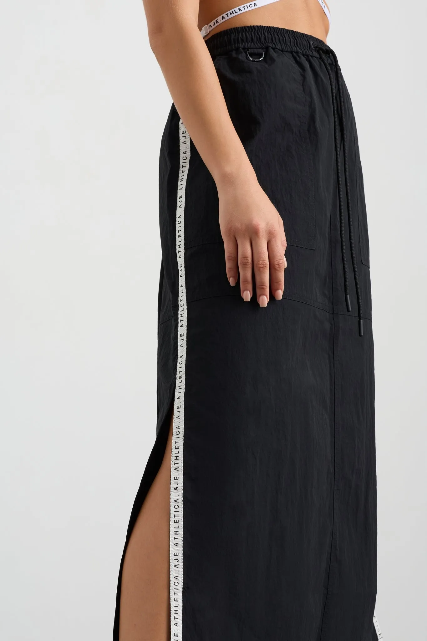 Logo Tape Spray Midi Skirt 647