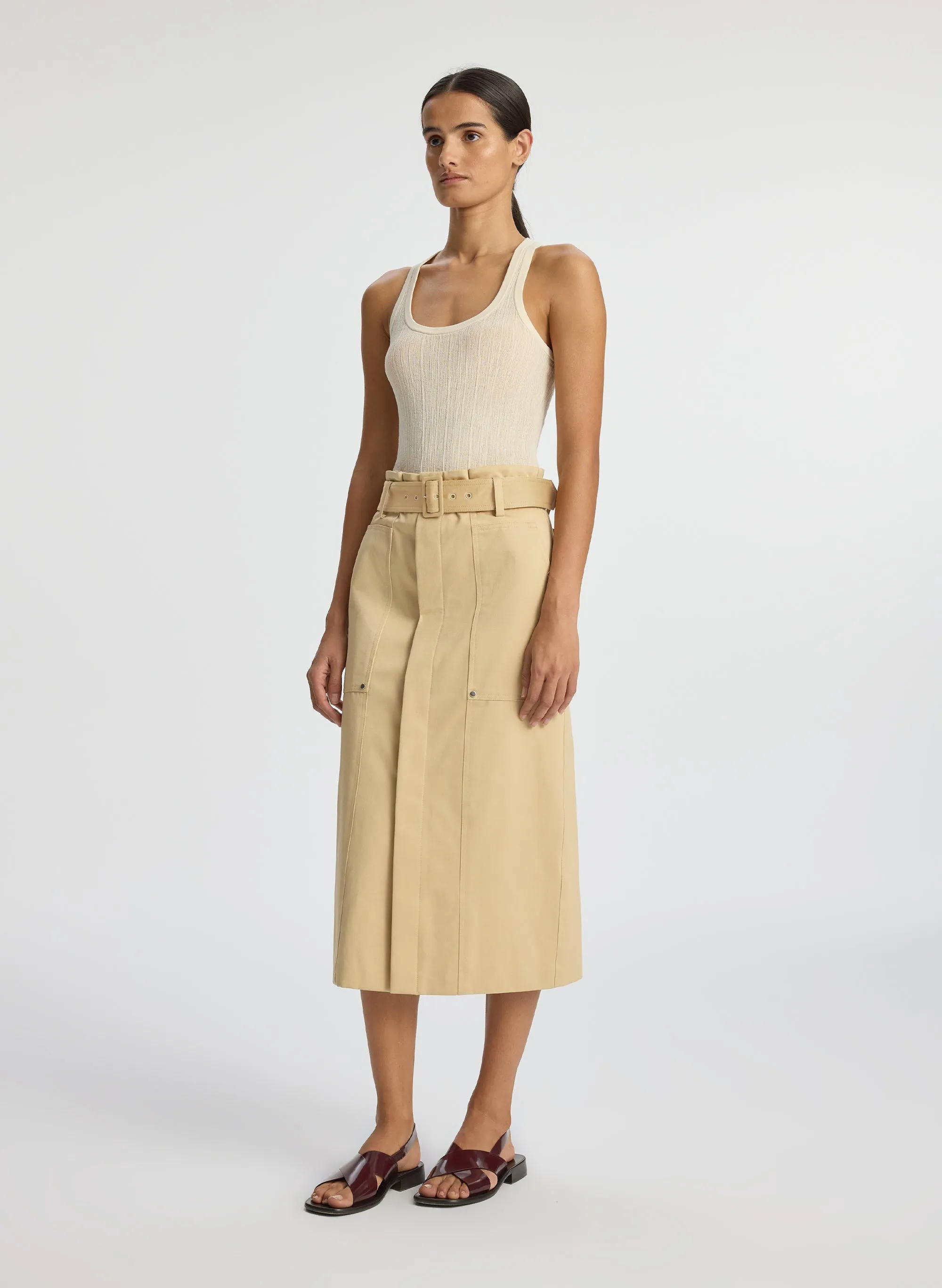 Maia Cotton Midi Skirt