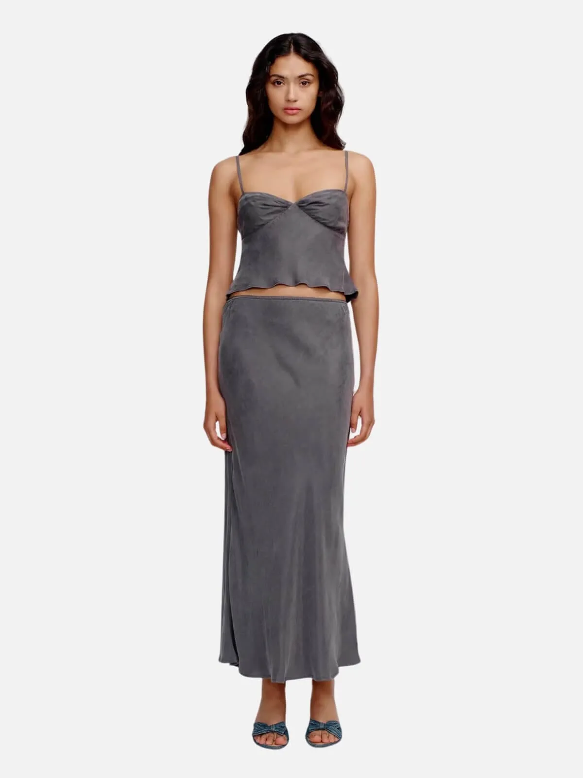 Marli Slip Skirt - Slate