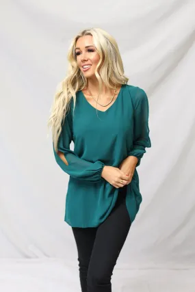 Meg Chiffon Slit Top