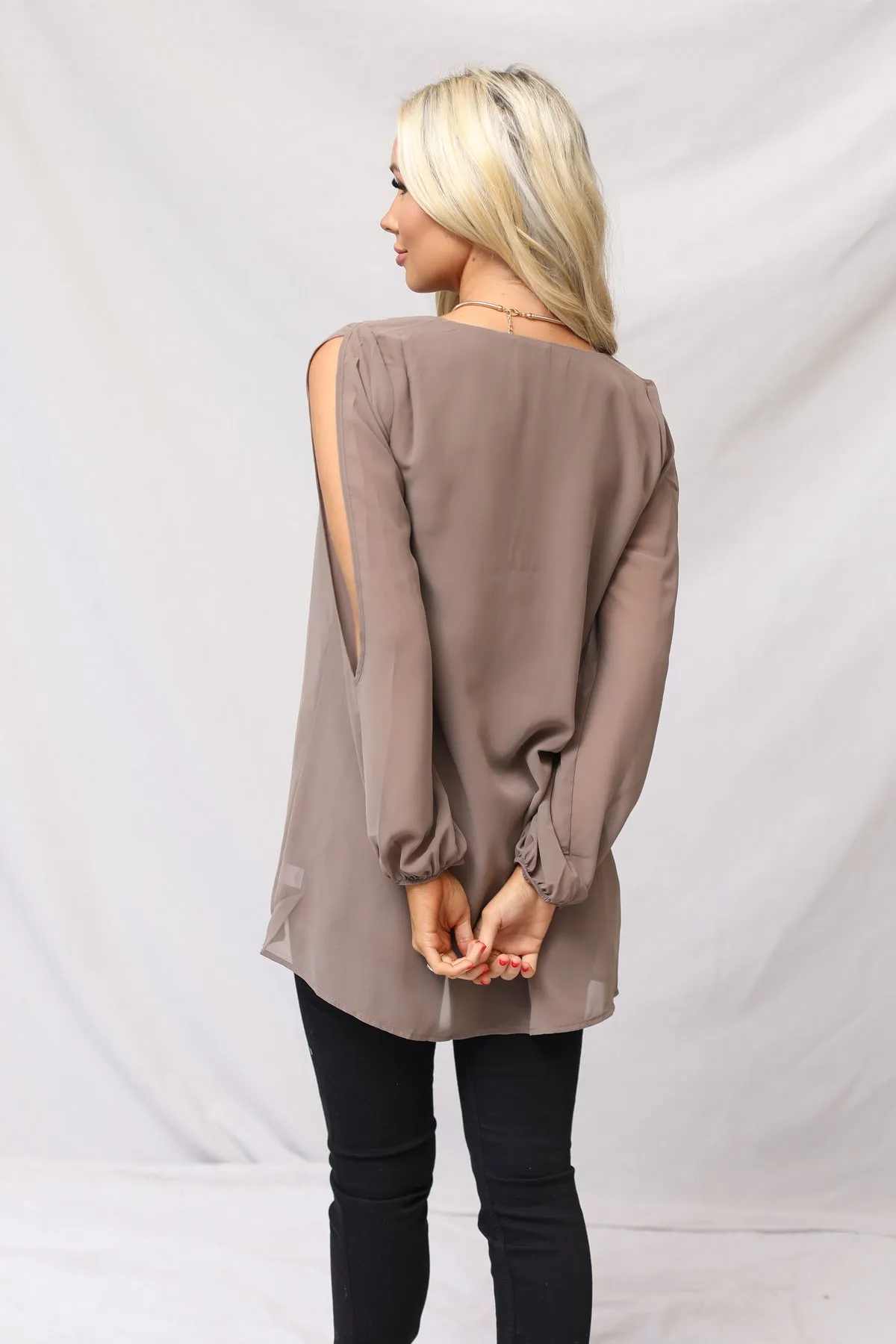 Meg Chiffon Slit Top