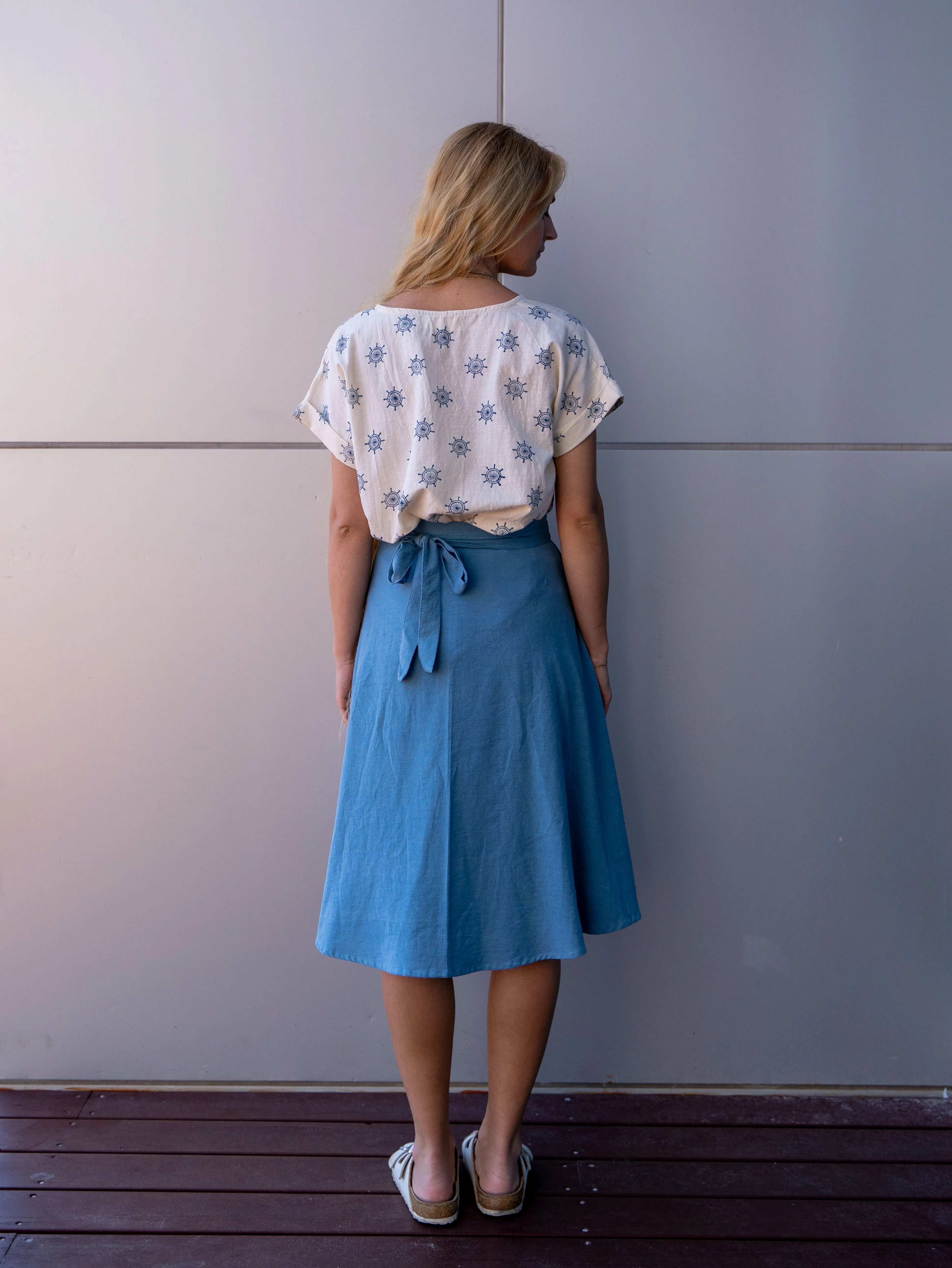 Midi Wrap Skirt | True Indigo