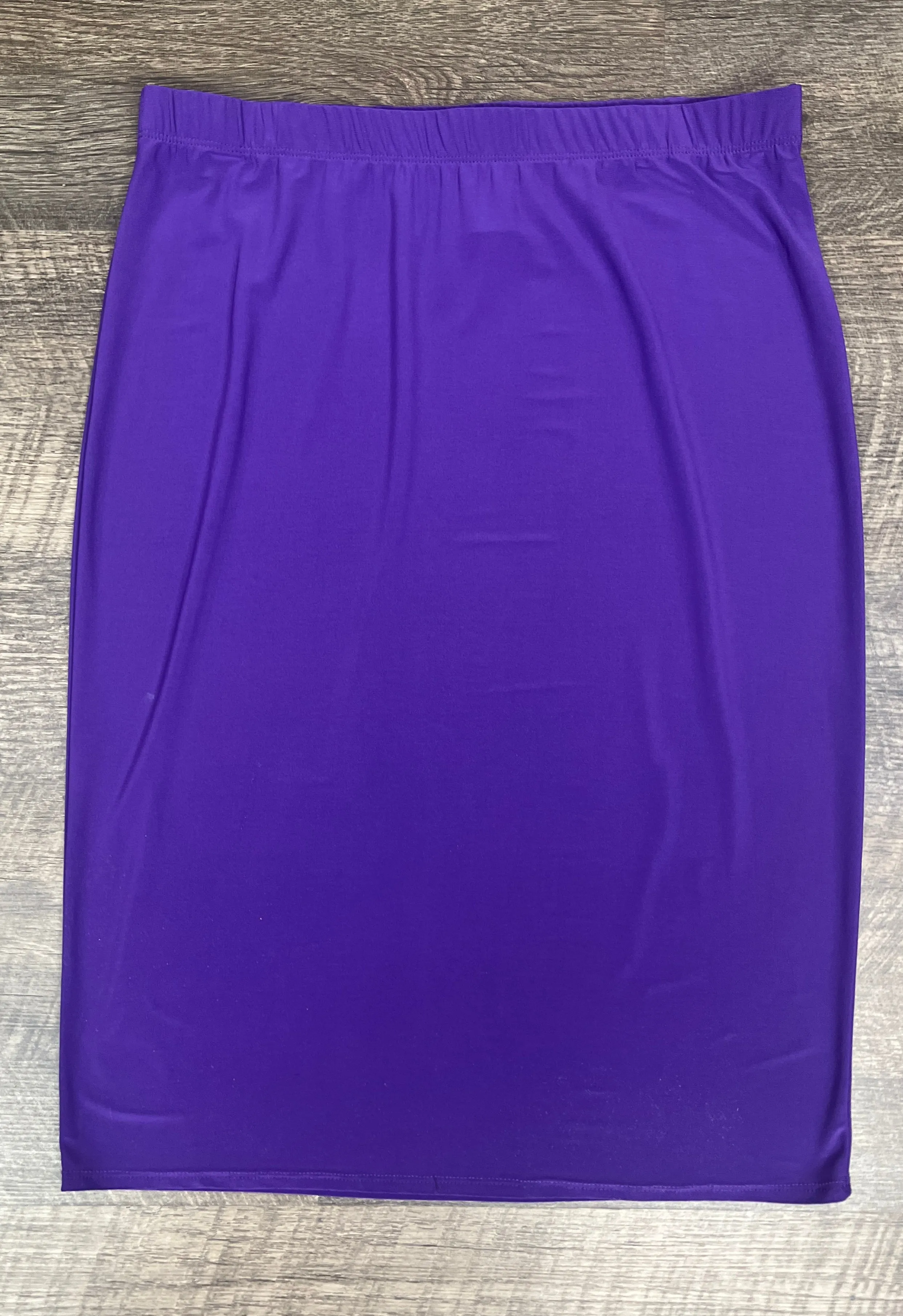 Purple Miss Amy Pencil Skirt - Regular & Plus Sizes