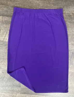 Purple Miss Amy Pencil Skirt - Regular & Plus Sizes