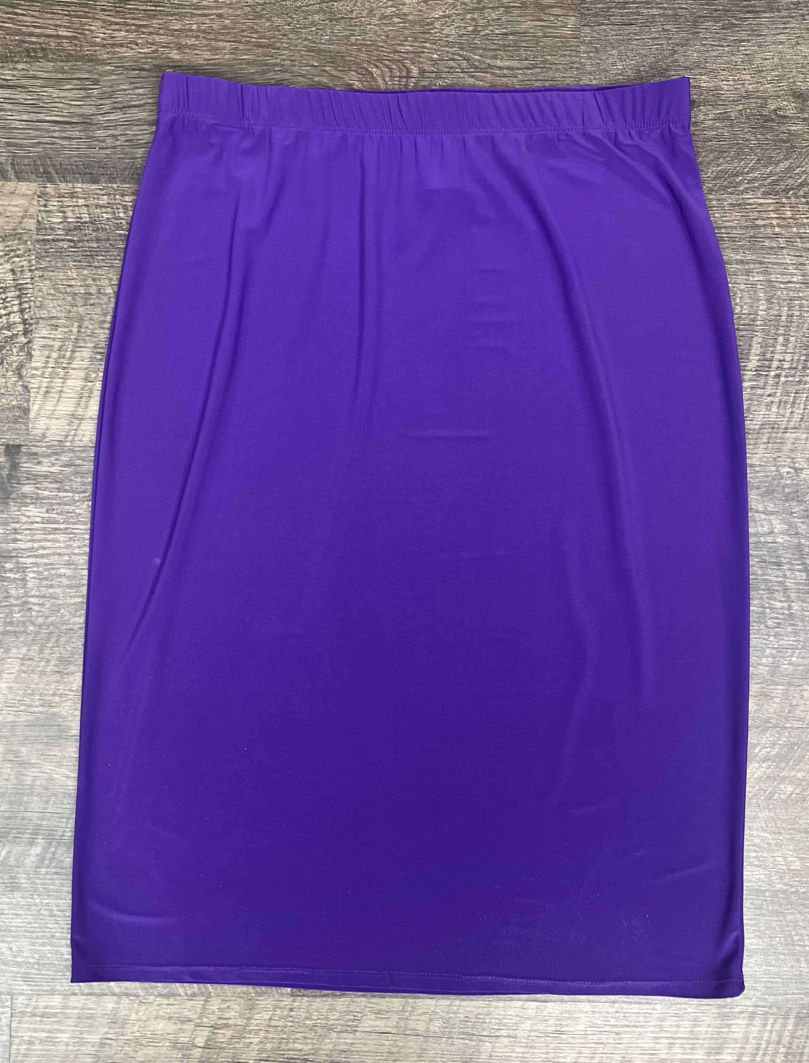 Purple Miss Amy Pencil Skirt - Regular & Plus Sizes