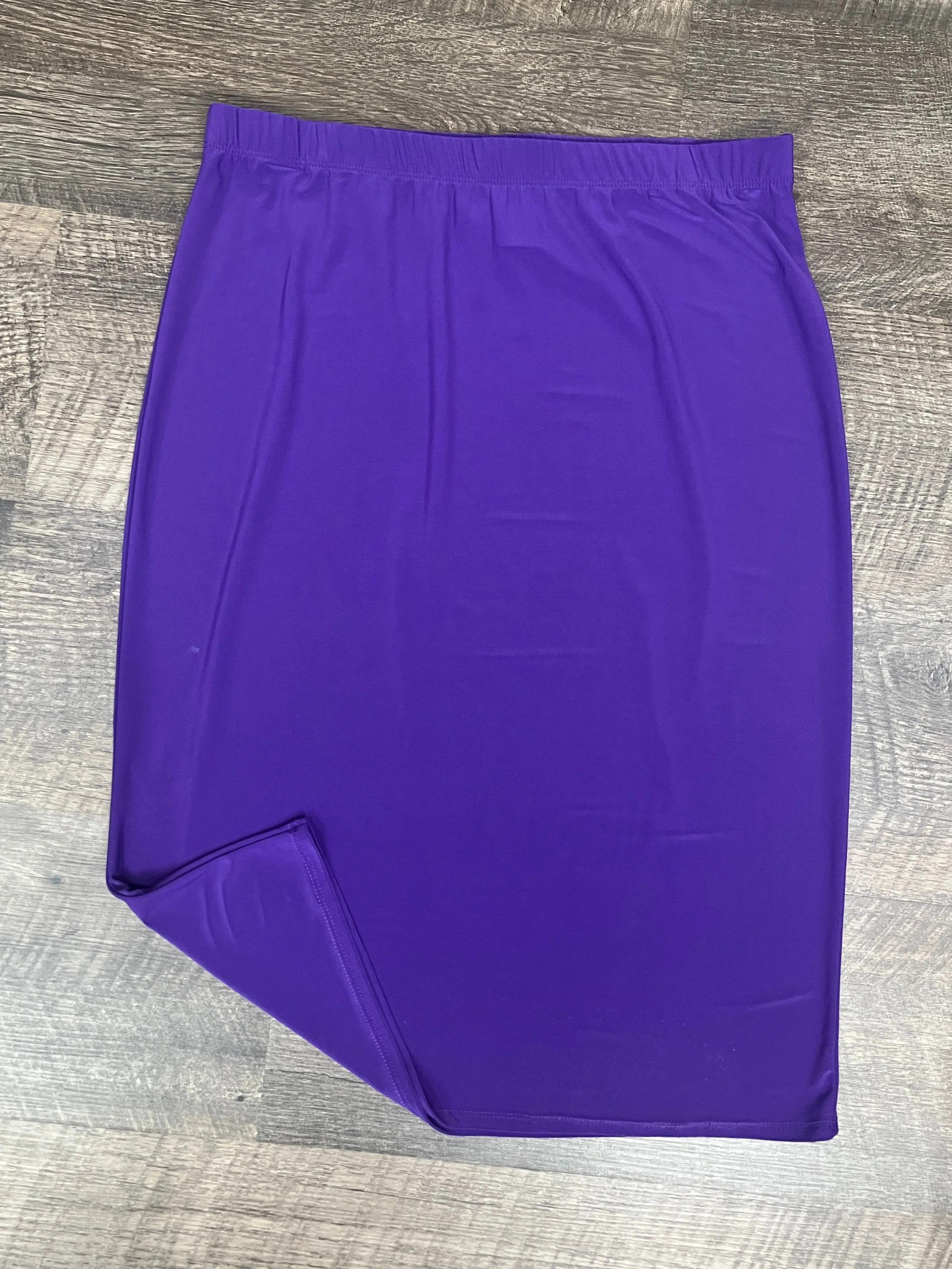 Purple Miss Amy Pencil Skirt - Regular & Plus Sizes