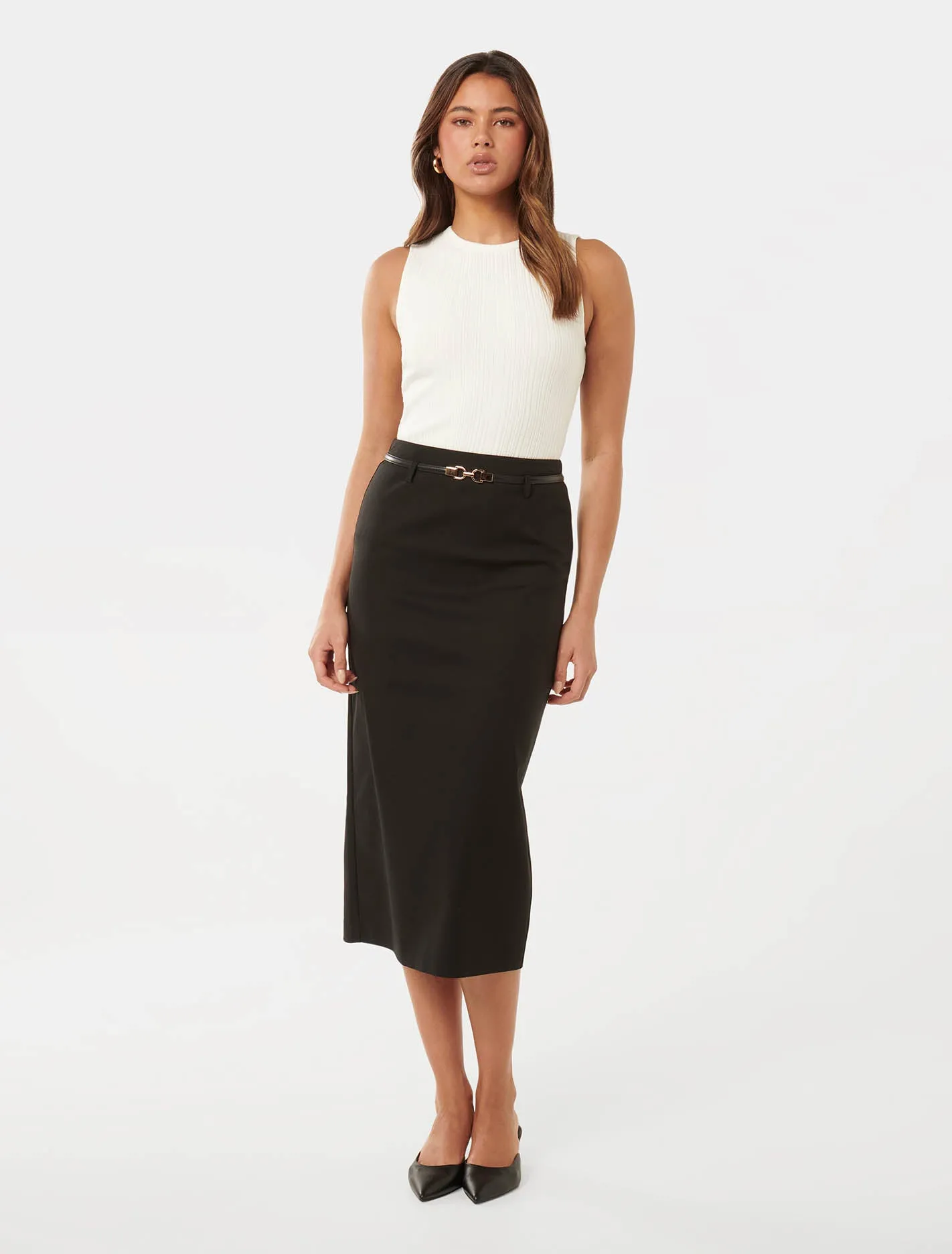 Nadia Pencil Midi Skirt