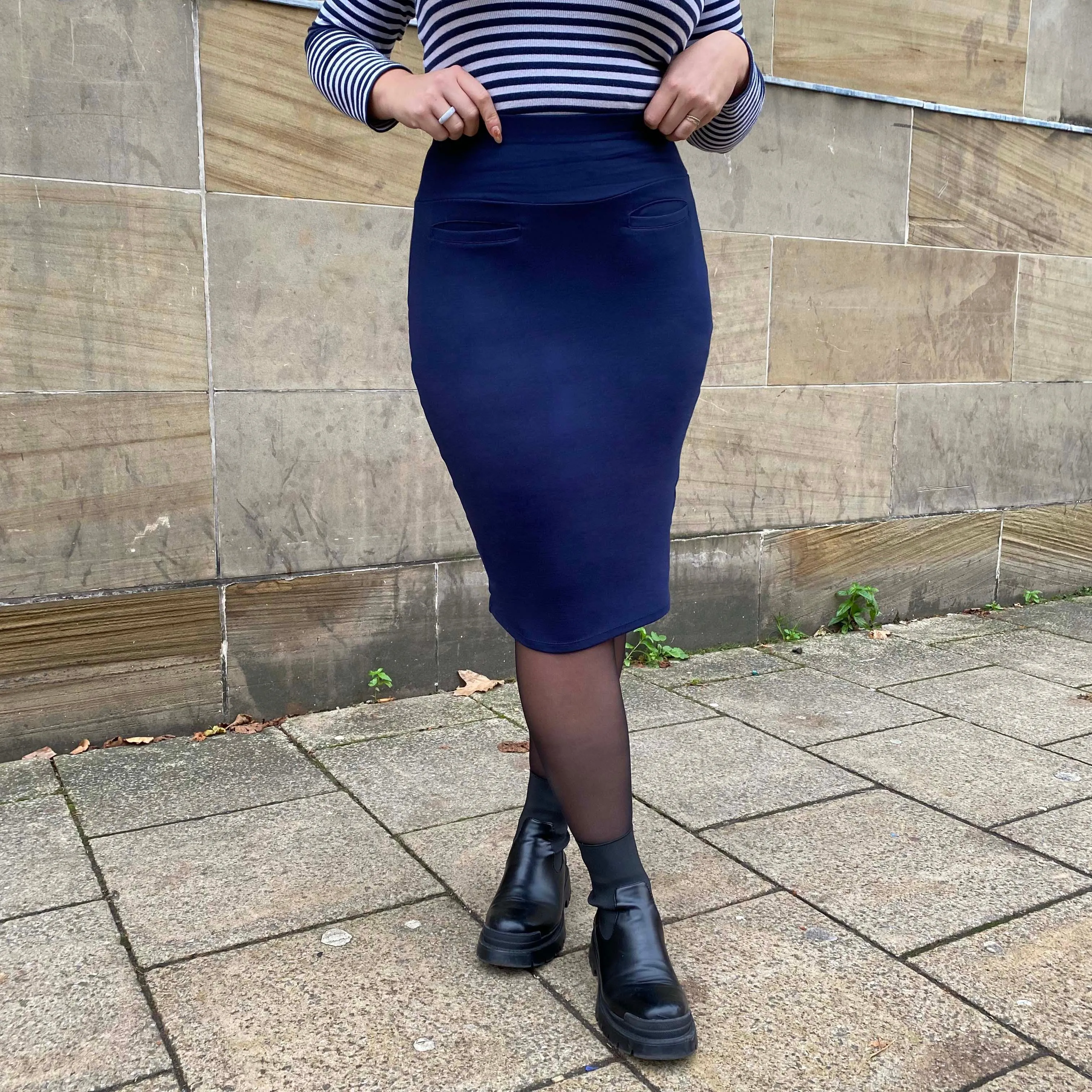 Pencil Skirt - Navy