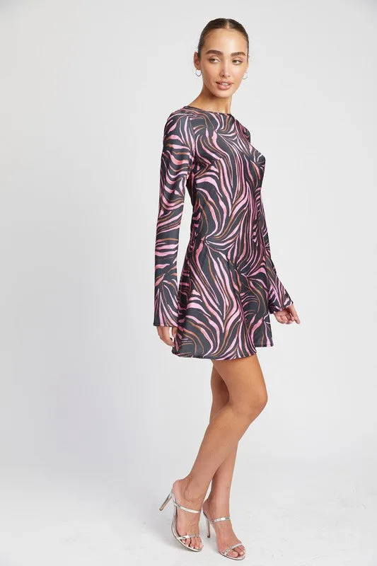 Pink Zebra Mini Dress