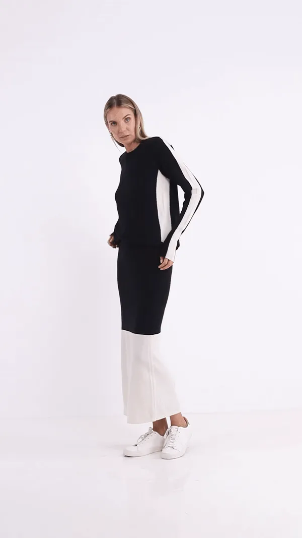 PRE-ORDER Mesmerise Skirt - Black/White