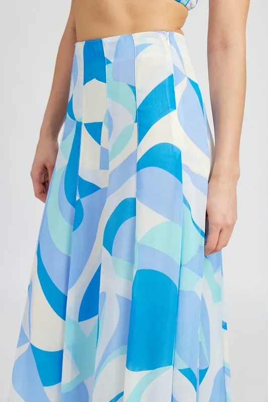 Printed Maxi Skirt