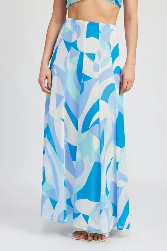 Printed Maxi Skirt